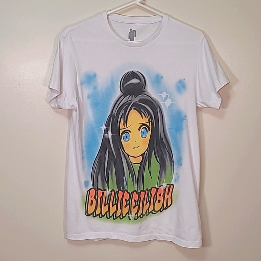 Billie Ellish Airbrush Look Fan T-shirt 2019 Size Medium